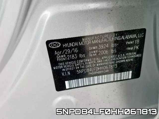 5NPD84LF0HH067813 фото 2
