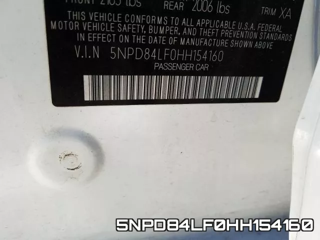 5NPD84LF0HH154160 фото 2