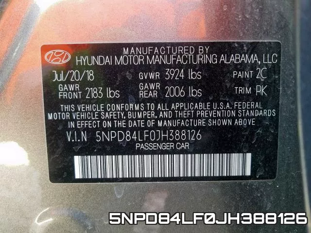 5NPD84LF0JH388126 фото 2