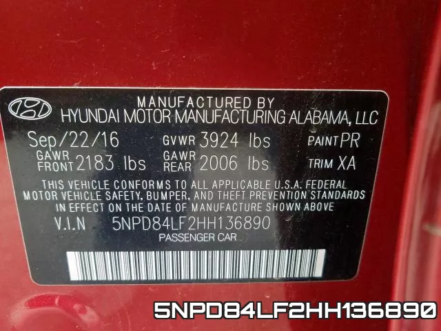 5NPD84LF2HH136890 фото 2