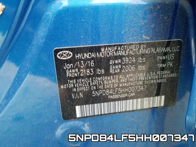 5NPD84LF5HH007347 фото 2