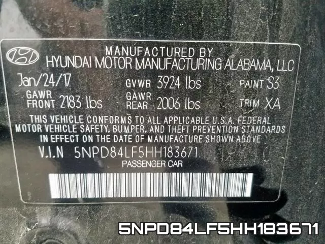 5NPD84LF5HH183671 фото 2
