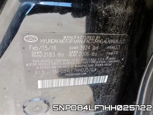 5NPD84LF7HH025722 фото 2