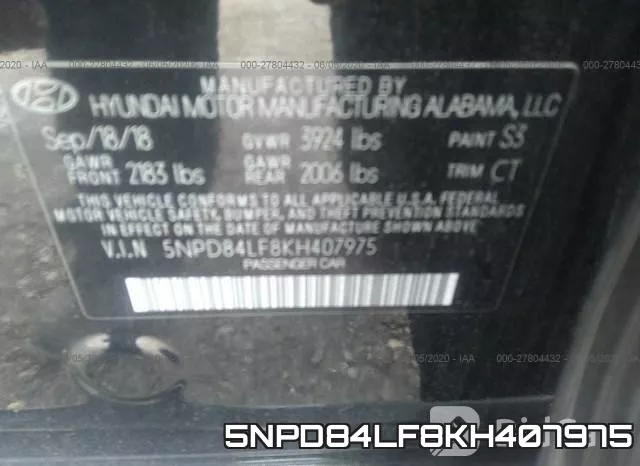 5NPD84LF8KH407975 фото 10