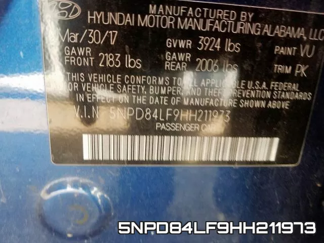 5NPD84LF9HH211973 фото 2