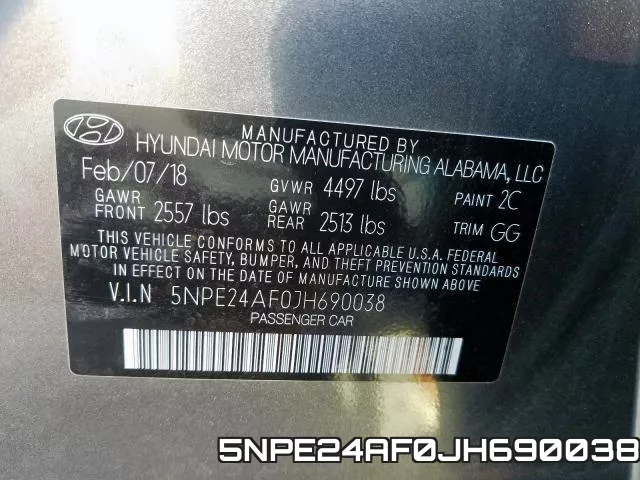 5NPE24AF0JH690038 фото 2