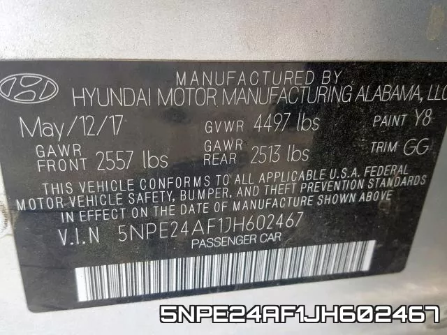 5NPE24AF1JH602467 фото 2