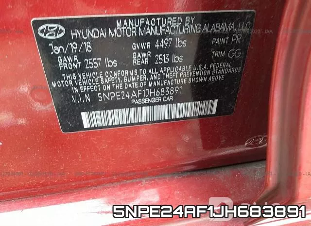 5NPE24AF1JH683891 фото 10