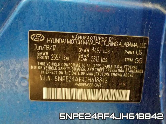 5NPE24AF4JH618842 фото 2
