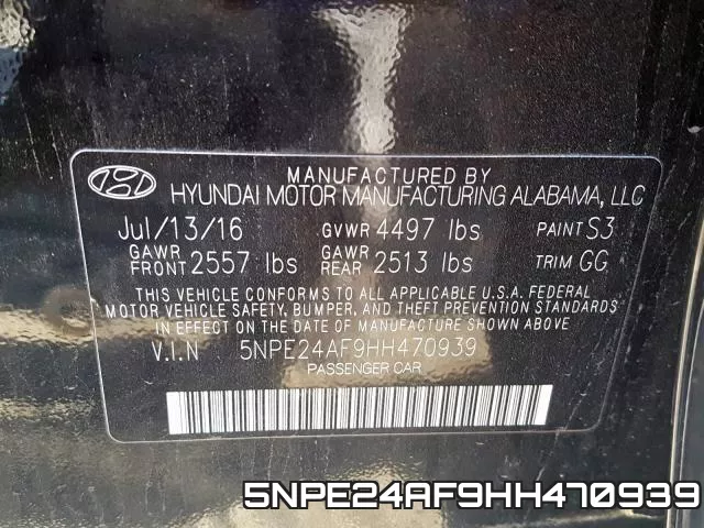 5NPE24AF9HH470939 фото 2