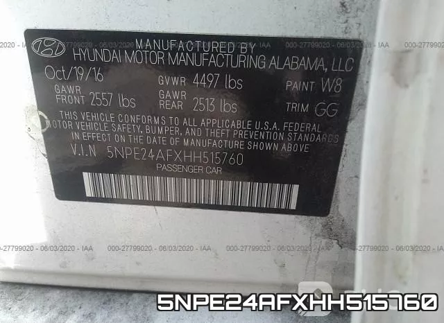 5NPE24AFXHH515760 фото 10