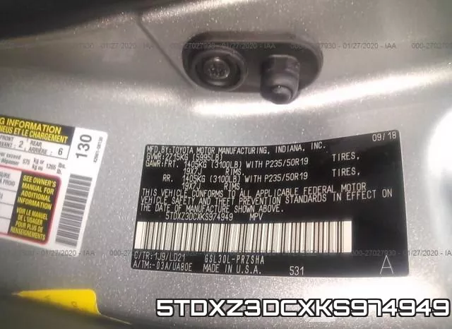 5TDXZ3DCXKS974949 фото 10