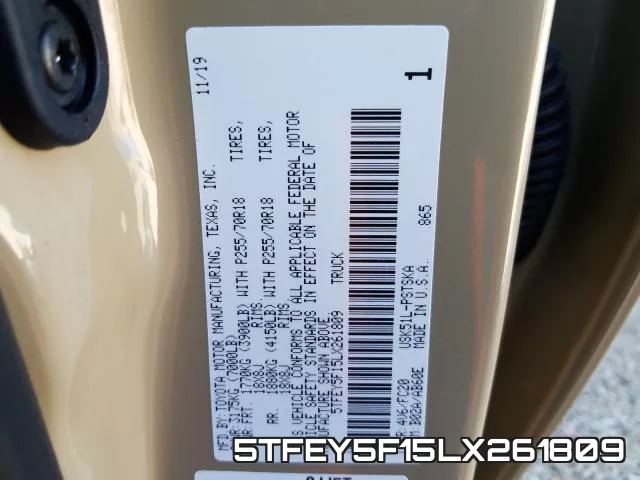 5TFEY5F15LX261809 фото 2