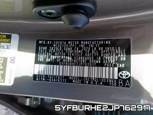 5YFBURHE2JP762917 фото 2