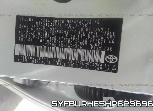 5YFBURHE5HP623696 фото 10