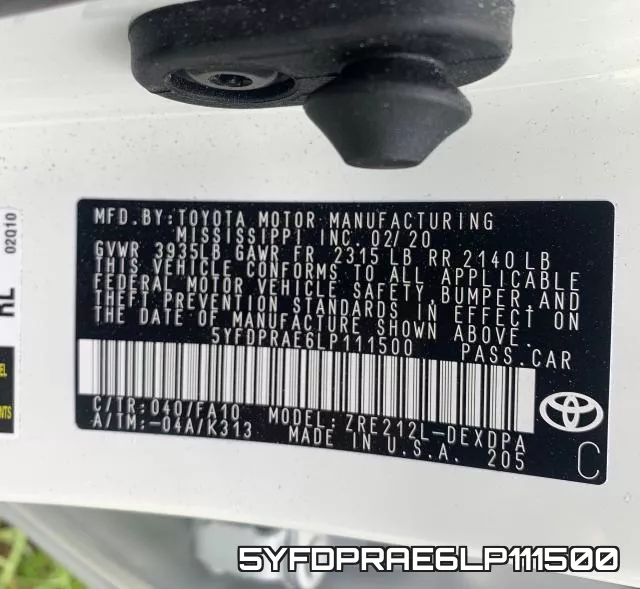 5YFDPRAE6LP111500 фото 2