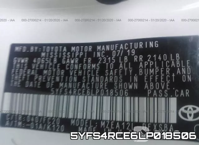 5YFS4RCE6LP018506 фото 10