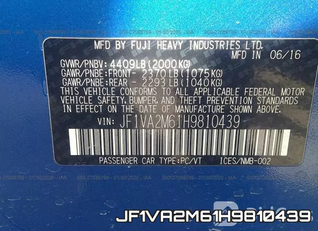 JF1VA2M61H9810439 фото 10