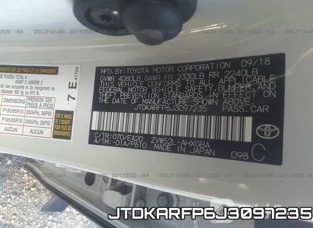 JTDKARFP6J3097235 фото 10