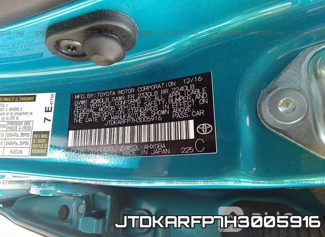 JTDKARFP7H3005916 фото 10