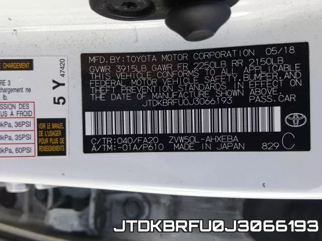 JTDKBRFU0J3066193 фото 2
