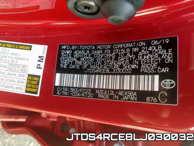 JTDS4RCE8LJ030032 фото 2