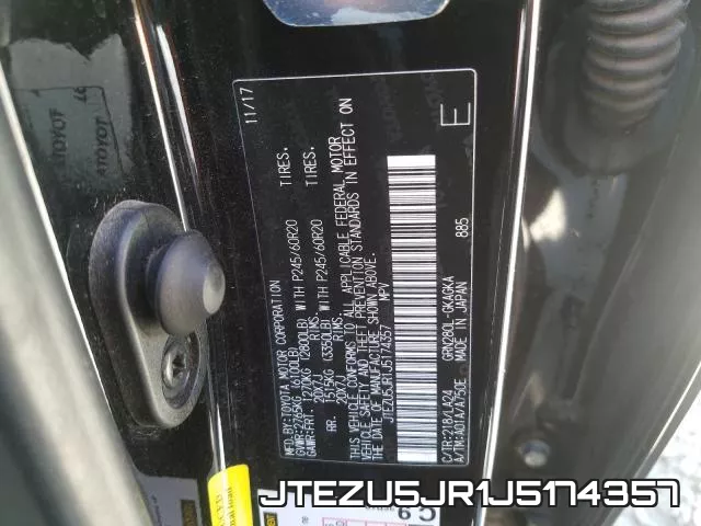 JTEZU5JR1J5174357 фото 2