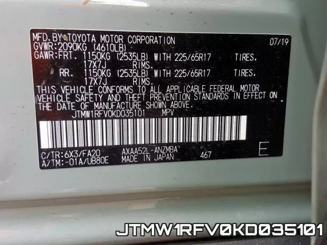 JTMW1RFV0KD035101 фото 2
