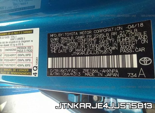 JTNKARJE4JJ575813 фото 10