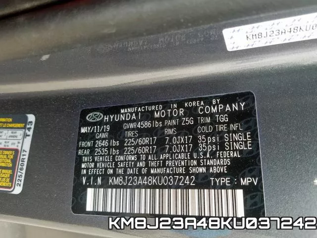 KM8J23A48KU037242 фото 2