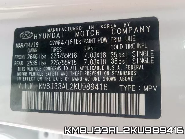 KM8J33AL2KU989416 фото 2