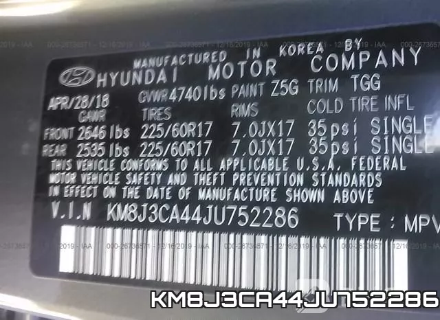 KM8J3CA44JU752286 фото 10