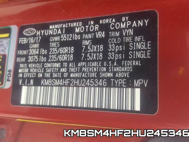 KM8SM4HF2HU245346 фото 2