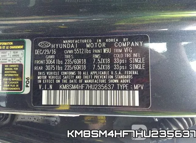KM8SM4HF7HU235637 фото 10