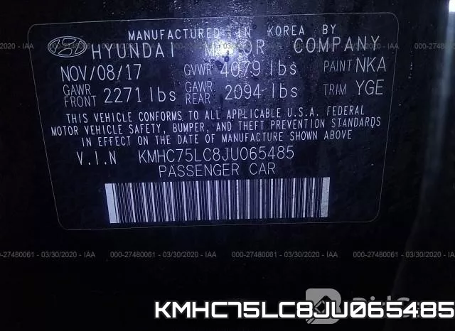 KMHC75LC8JU065485 фото 10