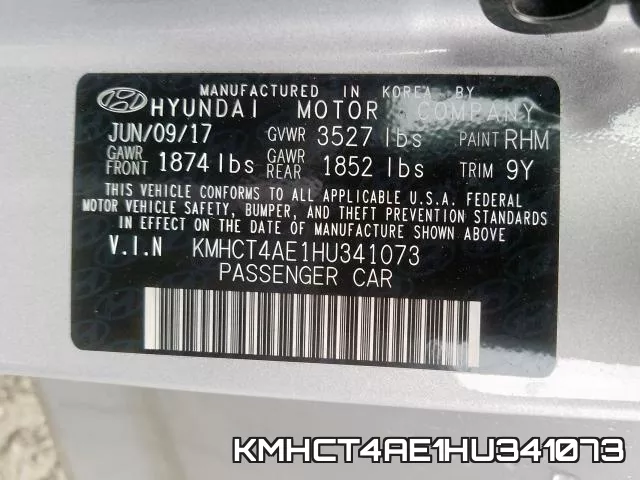 KMHCT4AE1HU341073 фото 2