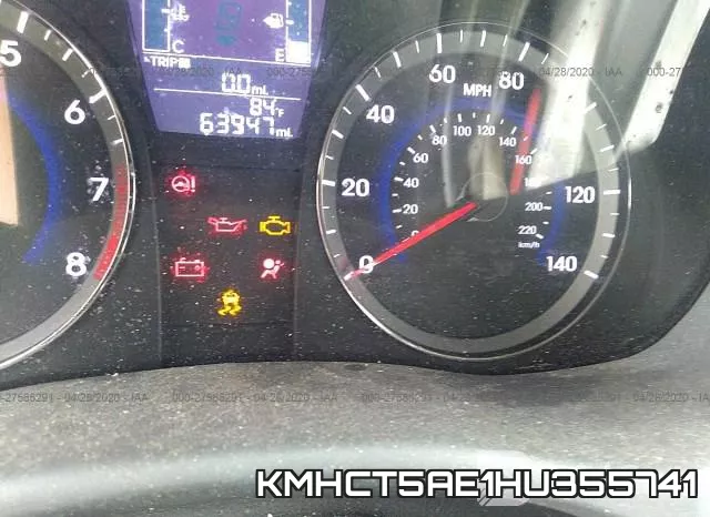 KMHCT5AE1HU355741 фото 8