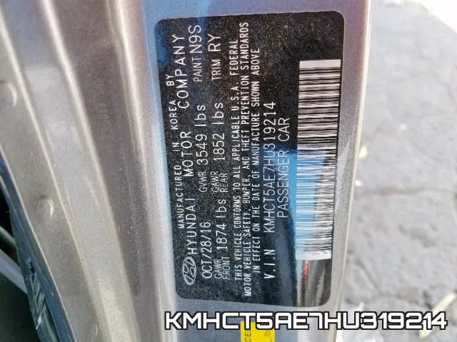KMHCT5AE7HU319214 фото 2