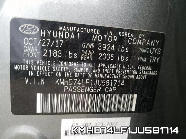 KMHD74LF1JU581714 фото 2