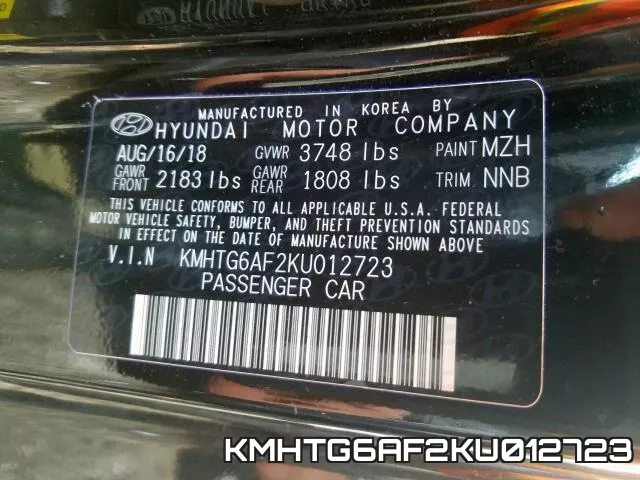 KMHTG6AF2KU012723 фото 2