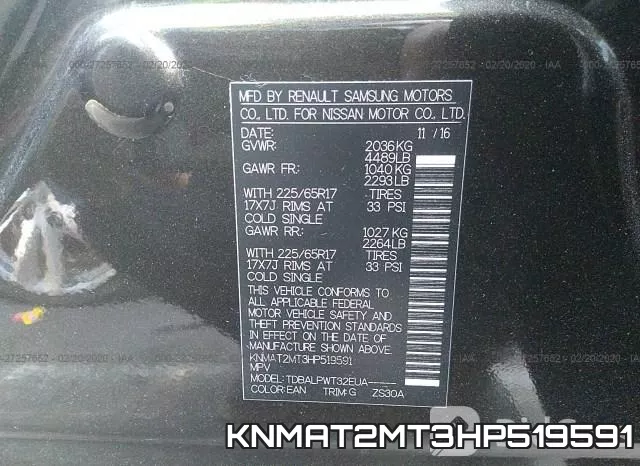 KNMAT2MT3HP519591 фото 10
