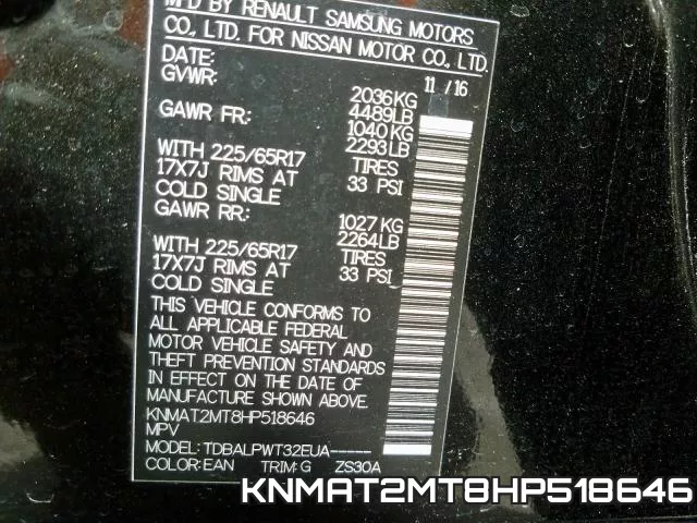 KNMAT2MT8HP518646 фото 2