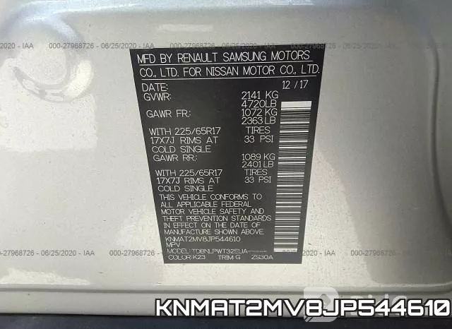 KNMAT2MV8JP544610 фото 10