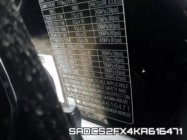 SADCS2FX4KA616471 фото 2