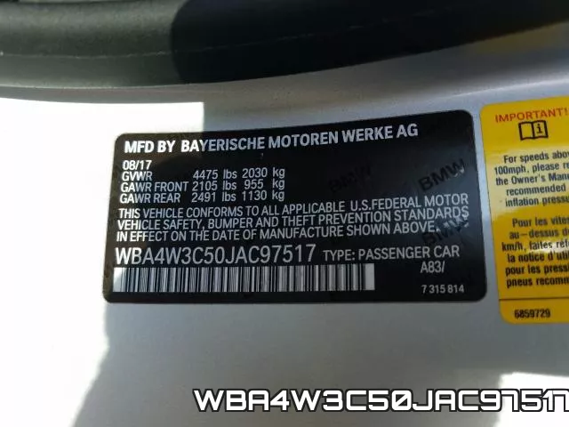 WBA4W3C50JAC97517 фото 2