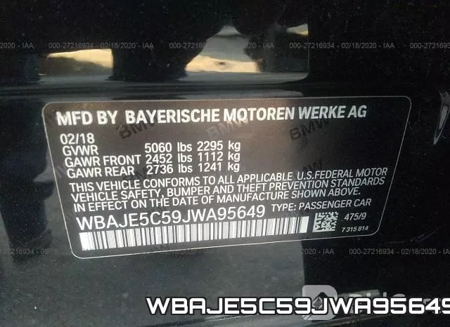 WBAJE5C59JWA95649 фото 10