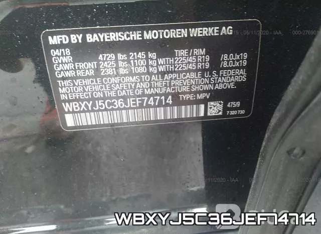 WBXYJ5C36JEF74714 фото 10
