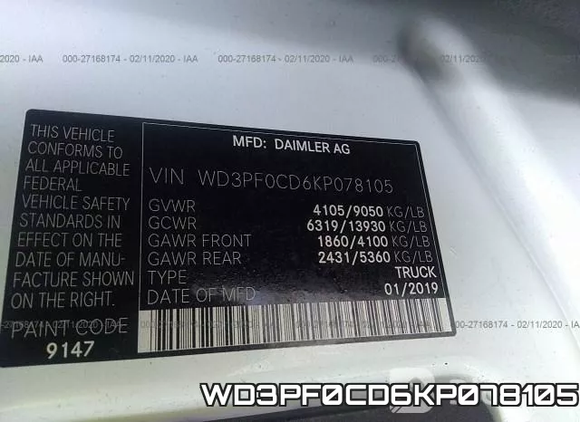WD3PF0CD6KP078105 фото 10