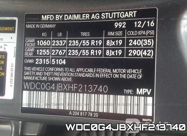 WDC0G4JBXHF213740 фото 10