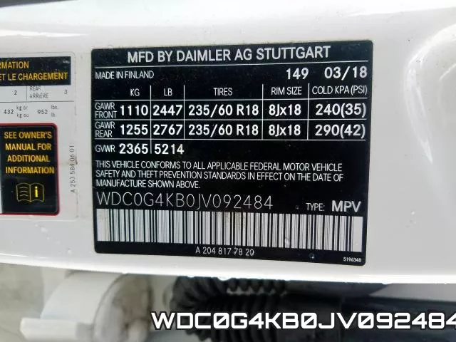 WDC0G4KB0JV092484 фото 2